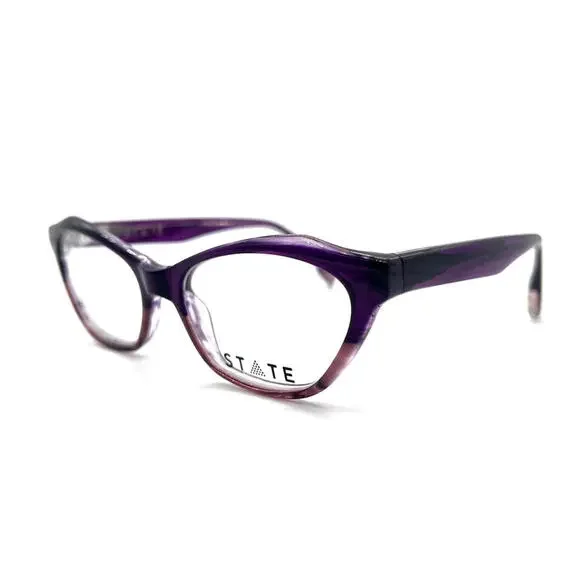 AUTHENTIC & NEW - STATE BELMONT PLUM BLUSH MADE IN USA - EYEGLASSES 51-17-140